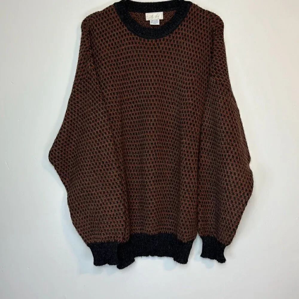 Vintage Mr. Sid 100% Alpaca Crewneck Sweater L